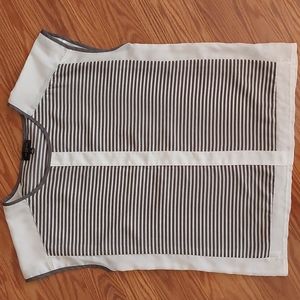Sleeveless Top, The Limited, Sz S, Gray & Ivory Color block, NWOT,  5/$25 Bundle